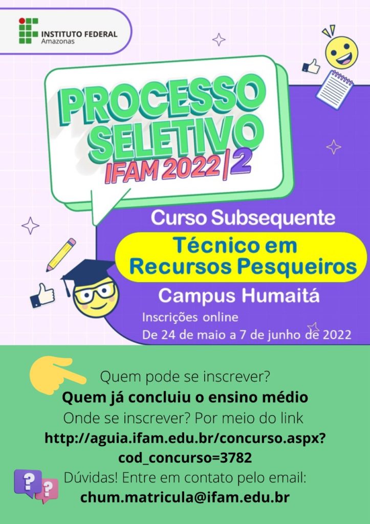 IFAM com processo seletivo aberto em Manaus, Parintins e Humaitá (veja