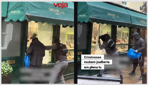 Foi em Londres, à luz do dia. Um grau de descaramento que nem no Brasil anda tão escancarado.