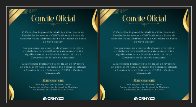 Dia 27/02 tem posse no CRMV-AM