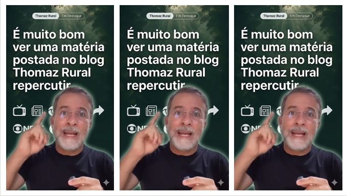 É muito bom ver matéria postada no blog Thomaz Rural repercutir