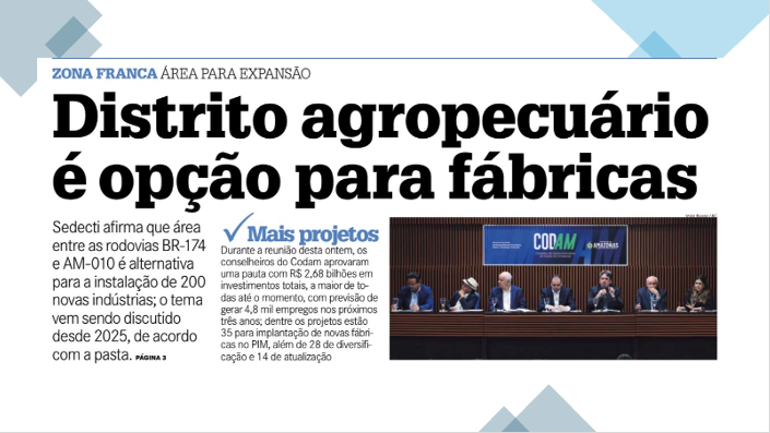 Será que a SUFRAMA vai ignorar que essa área é destinada à agropecuária?
