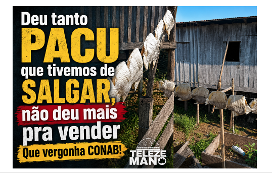 "Deu tanto PACU que tivemos de SALGAR, não deu mais pra vender". Que vergonha CONAB!