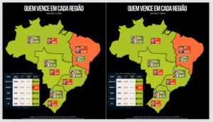 Cenário regional para o Segundo Turno (Lula x Flávio Bolsonaro)