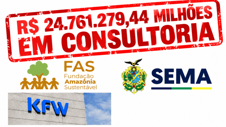 Vejam as consultorias de R$ 25 milhões fruto da parceria entre SEMA, Ong FAS e banco alemão KfW