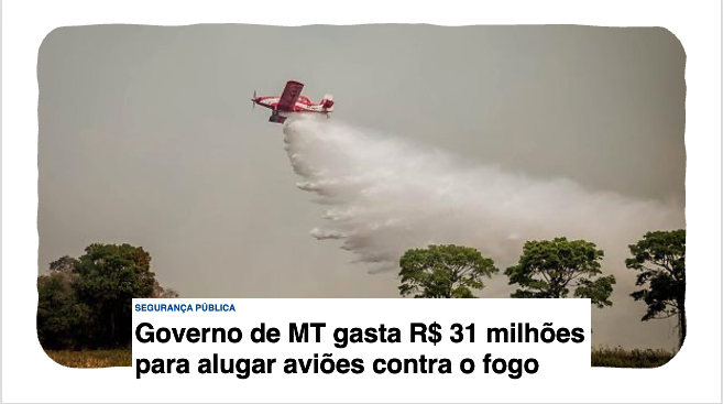 Mato Grosso sai na frente do Amazonas no combate aos incêndios