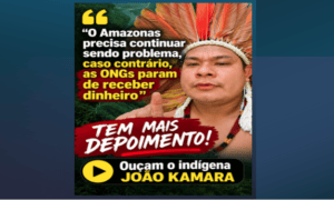 “O Amazonas precisa continuar sendo problema, caso contrário, as ONGs param de receber dinheiro”. Tem mais DEPOIMENTO! Ouçam o indígena JOÃO KAMARA